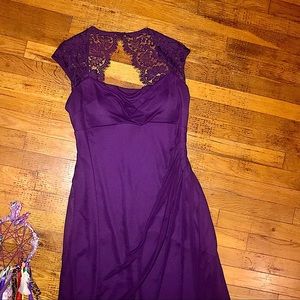 Cap Sleeve Lace Matte Dress